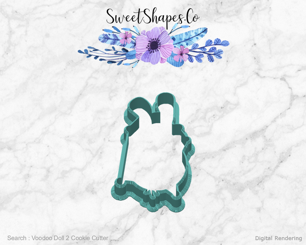 Voodoo Doll 2 Cookie Cutter — back view