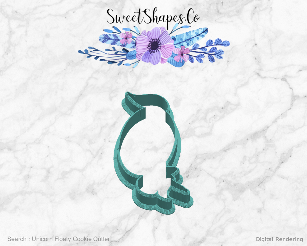 Unicorn Floaty Cookie Cutter — right view