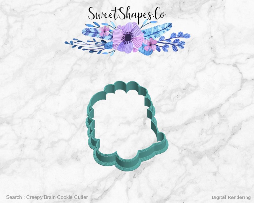 Creepy Brain Cookie Cutter — left view