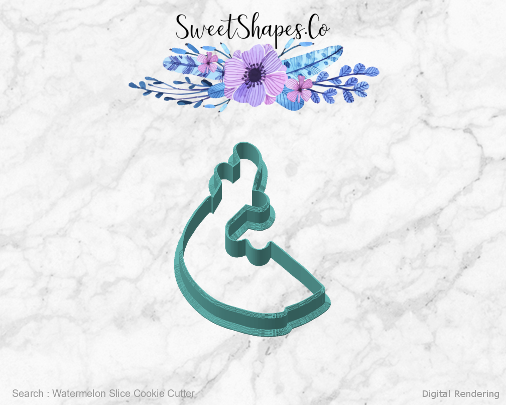 Watermelon Slice Cookie Cutter — angled front view