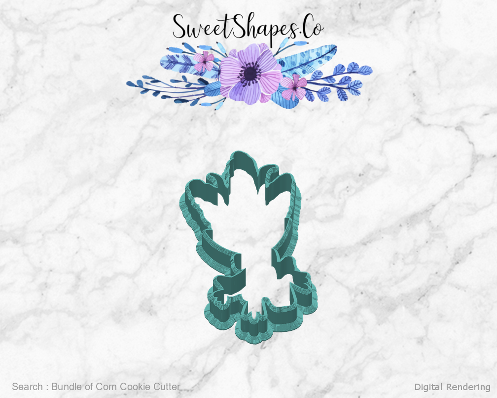 Bundle of Corn Cookie Cutter — back view
