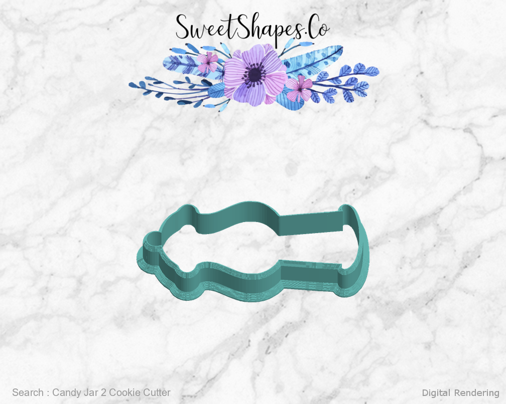 Candy Jar 2 Cookie Cutter — left view