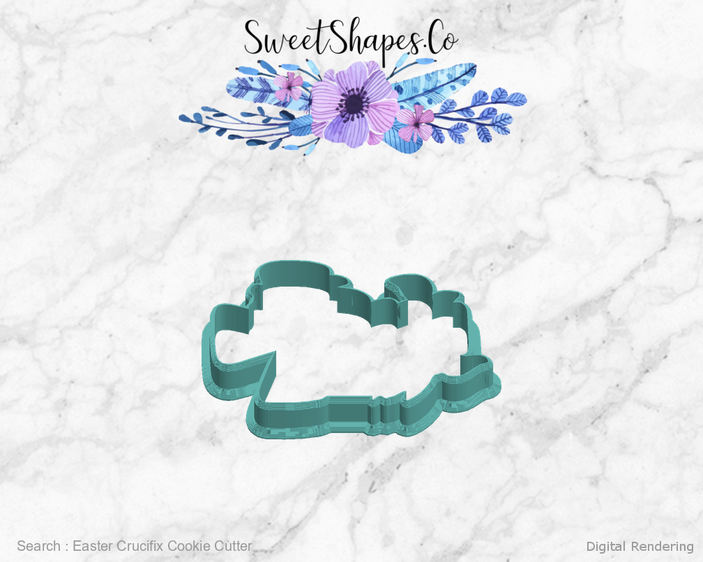 Easter Crucifix Cookie Cutter — left view