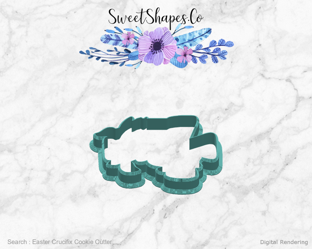 Easter Crucifix Cookie Cutter — right view
