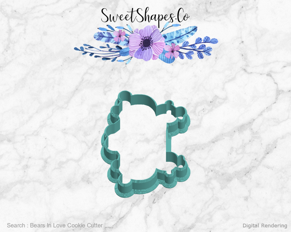 Bears In Love Cookie Cutter — left view
