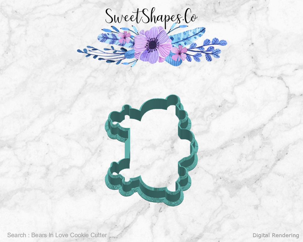 Bears In Love Cookie Cutter — right view