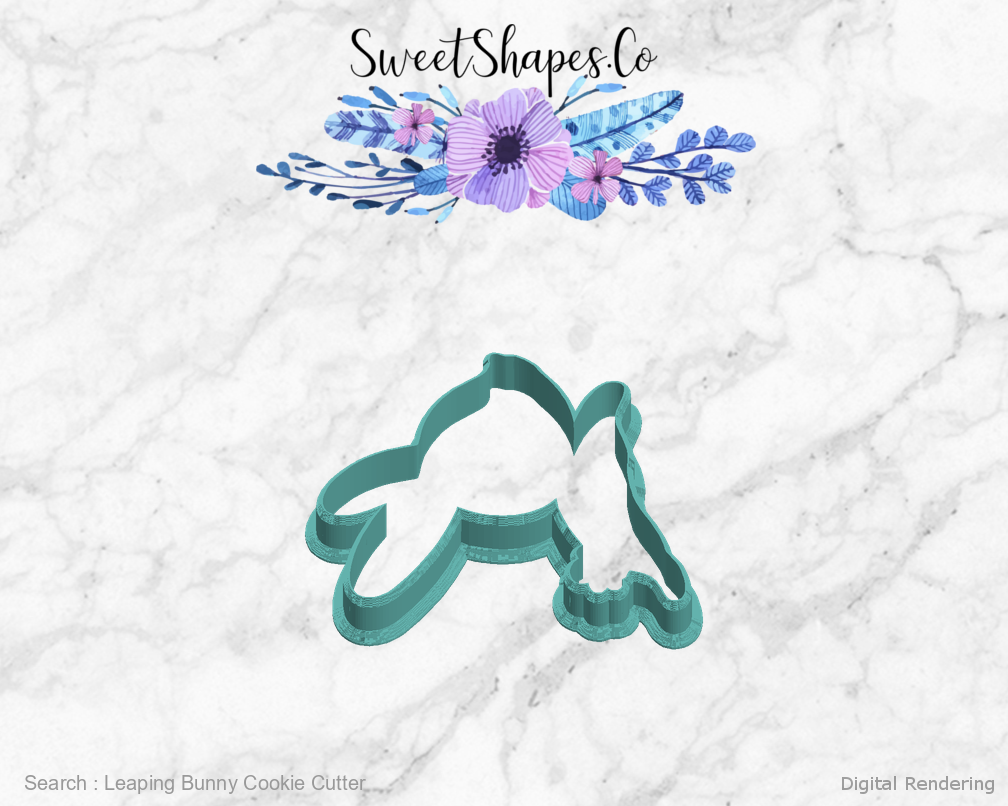 Leaping Bunny Cookie Cutter — left view