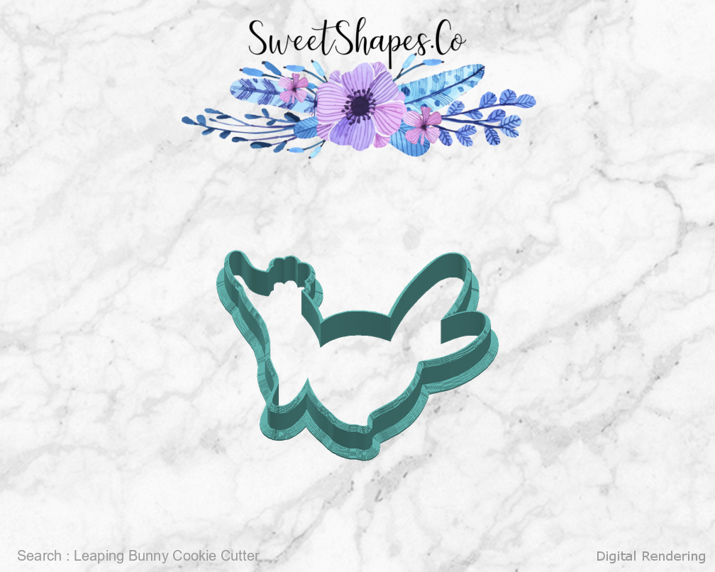 Leaping Bunny Cookie Cutter — right view