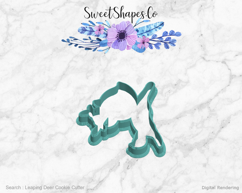 Leaping Deer Cookie Cutter — left view