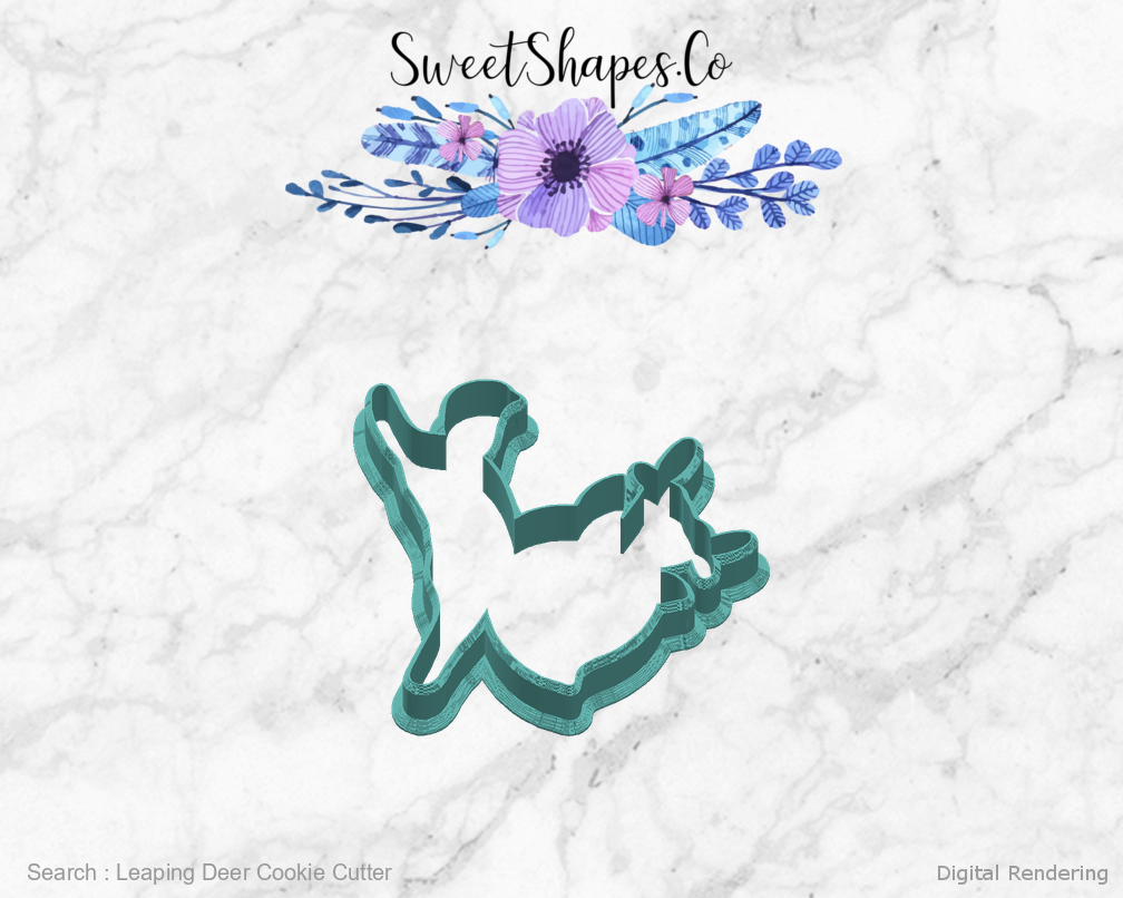 Leaping Deer Cookie Cutter — right view