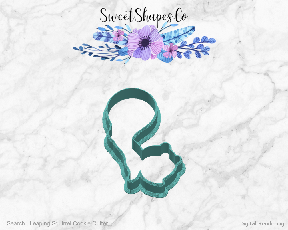 Leaping Squirrel Cookie Cutter — right view