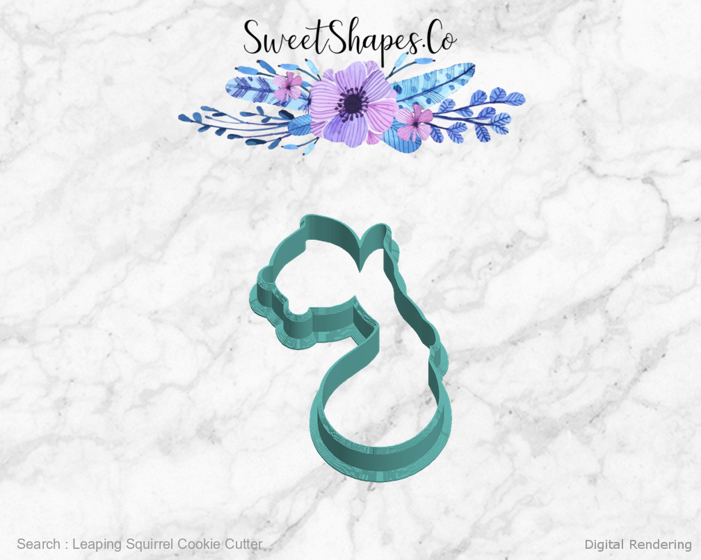 Leaping Squirrel Cookie Cutter — left view