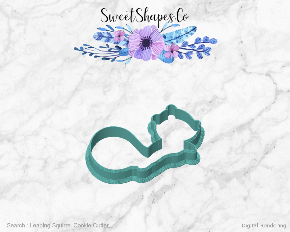 Leaping Squirrel Cookie Cutter — front view