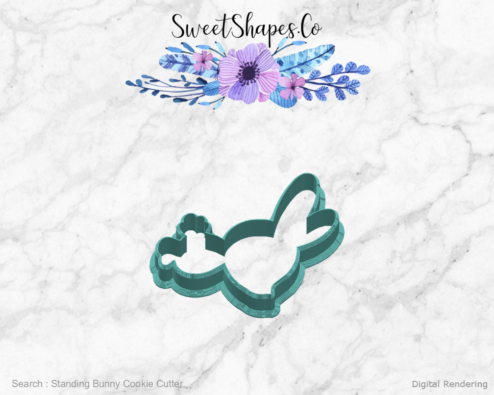 Standing Bunny Cookie Cutter — right view