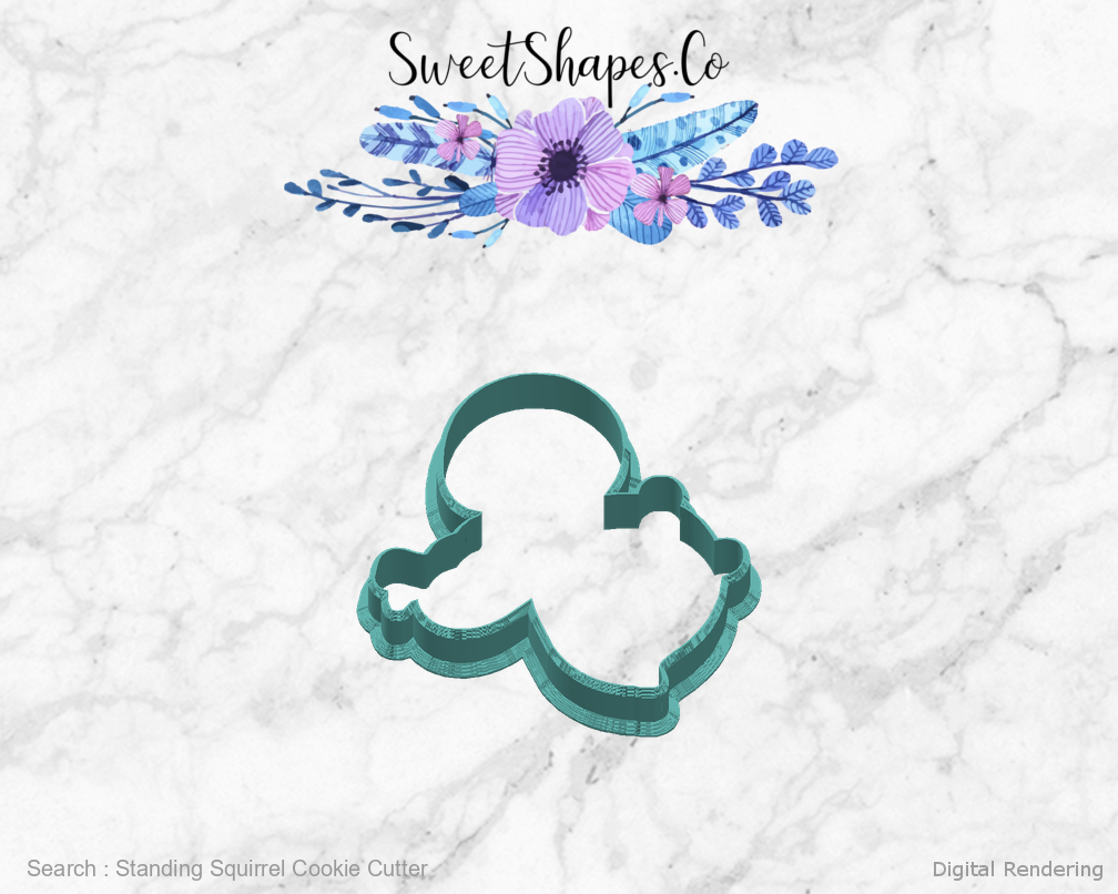 Standing Squirrel Cookie Cutter — right view