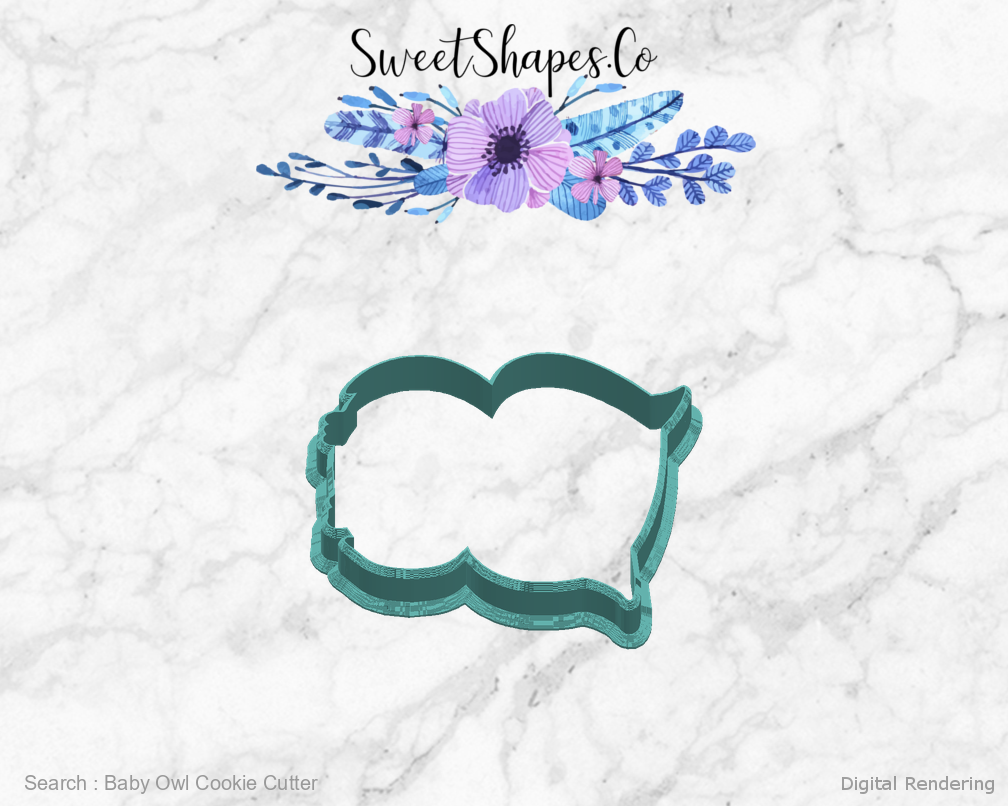 Baby Owl Cookie Cutter — right view