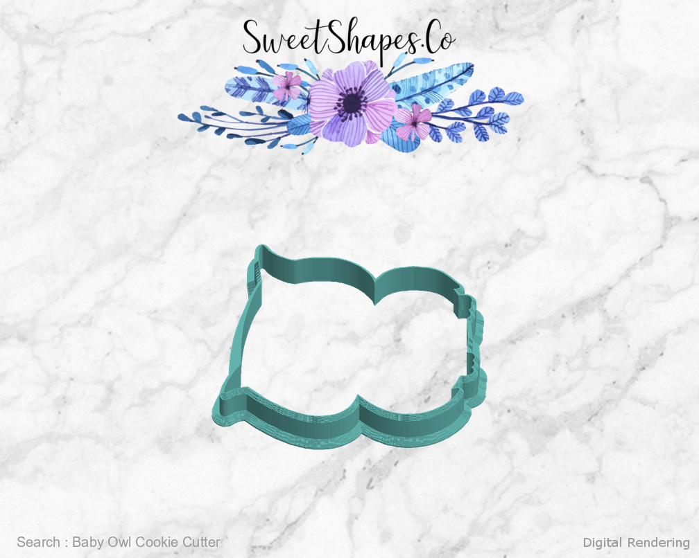 Baby Owl Cookie Cutter — left view