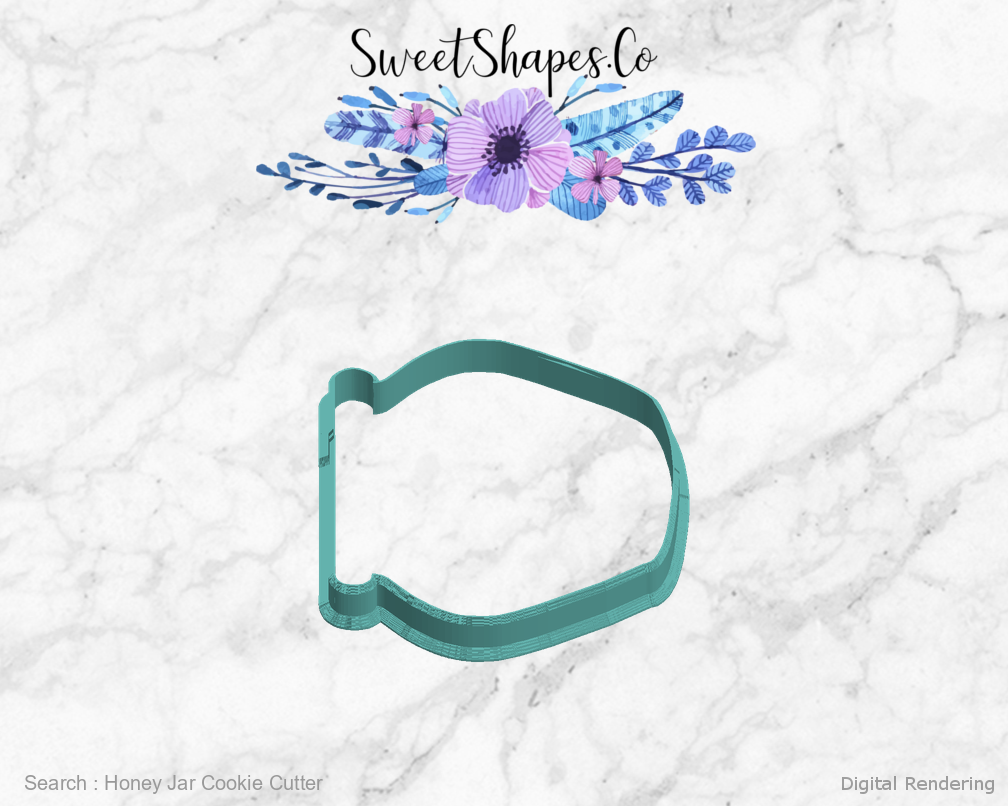 Honey Jar Cookie Cutter — left view