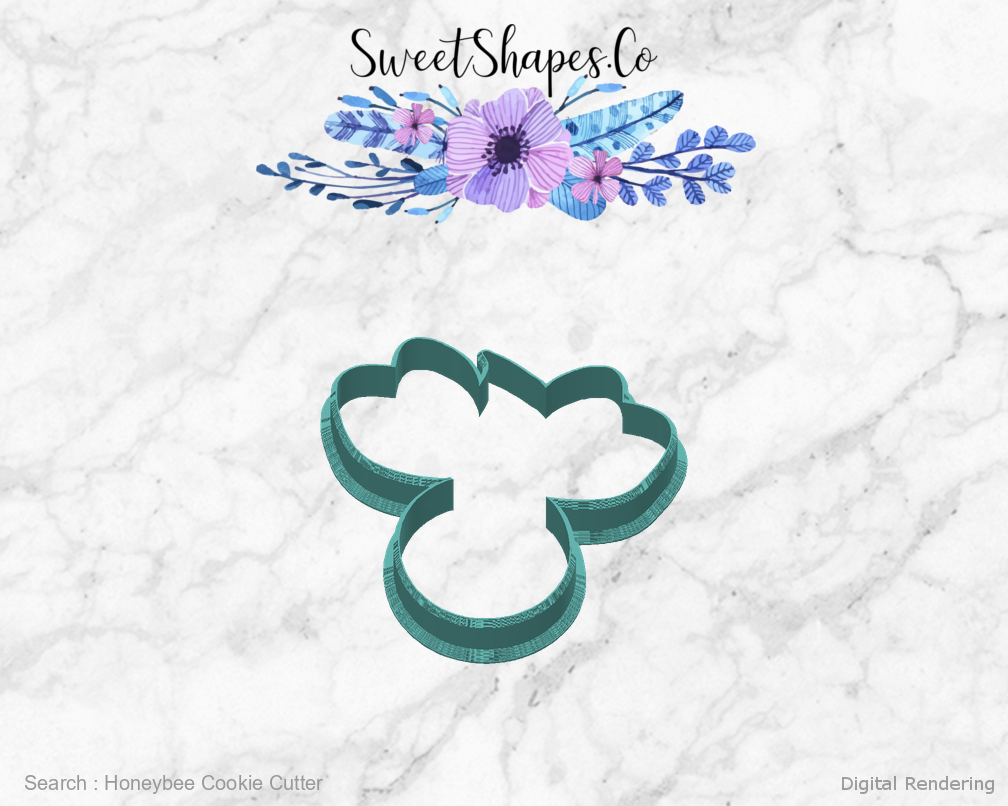Honeybee Cookie Cutter — back view