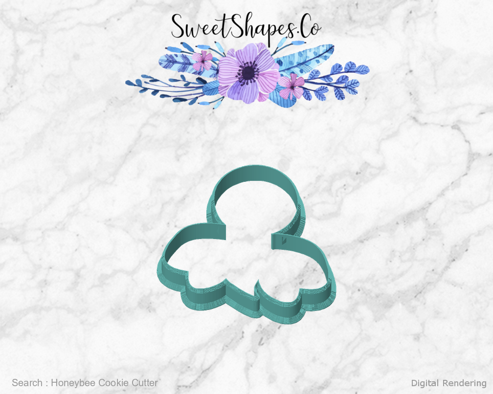 Honeybee Cookie Cutter — front view