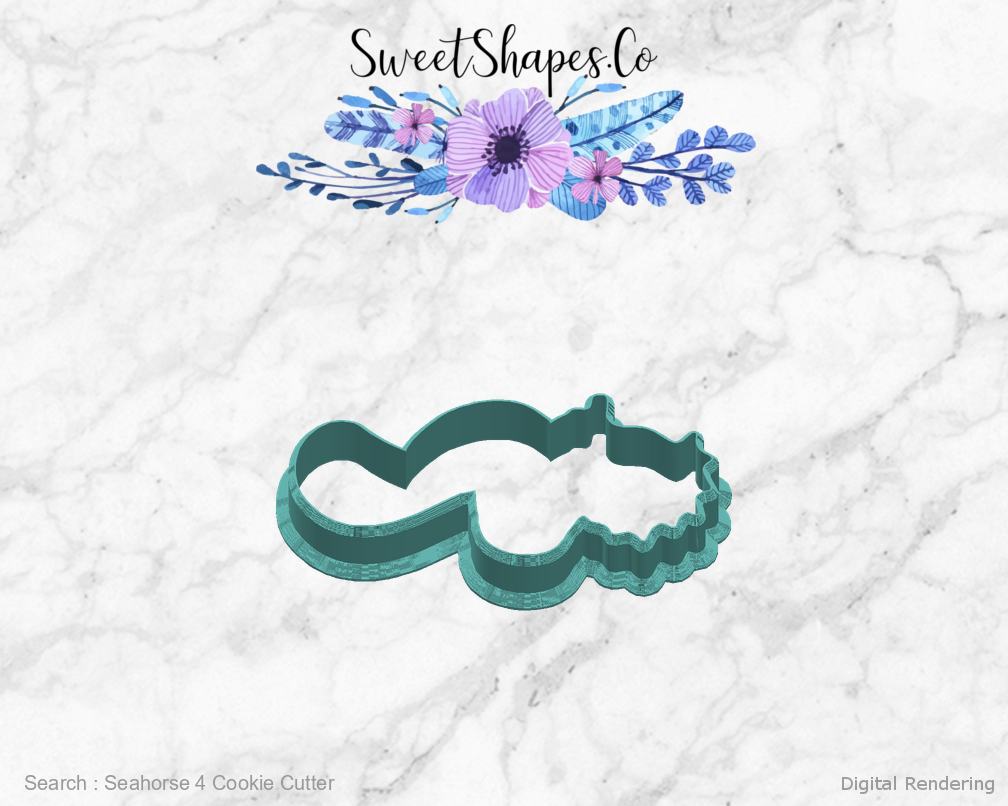 Seahorse 4 Cookie Cutter — right view