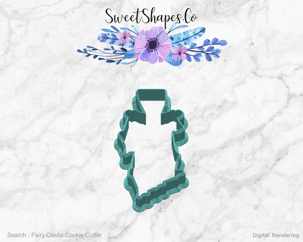 Fairy Castle Cookie Cutter — back view