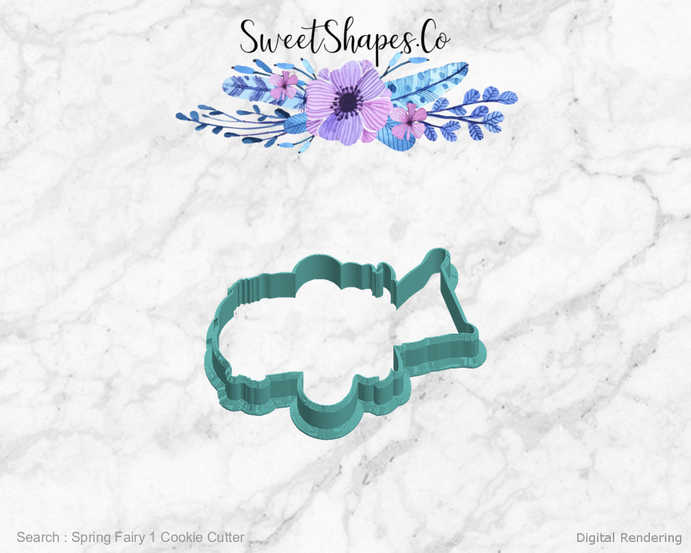 Spring Fairy 1 Cookie Cutter — left view