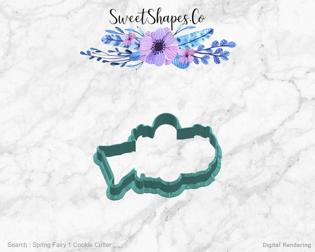 Spring Fairy 1 Cookie Cutter — right view