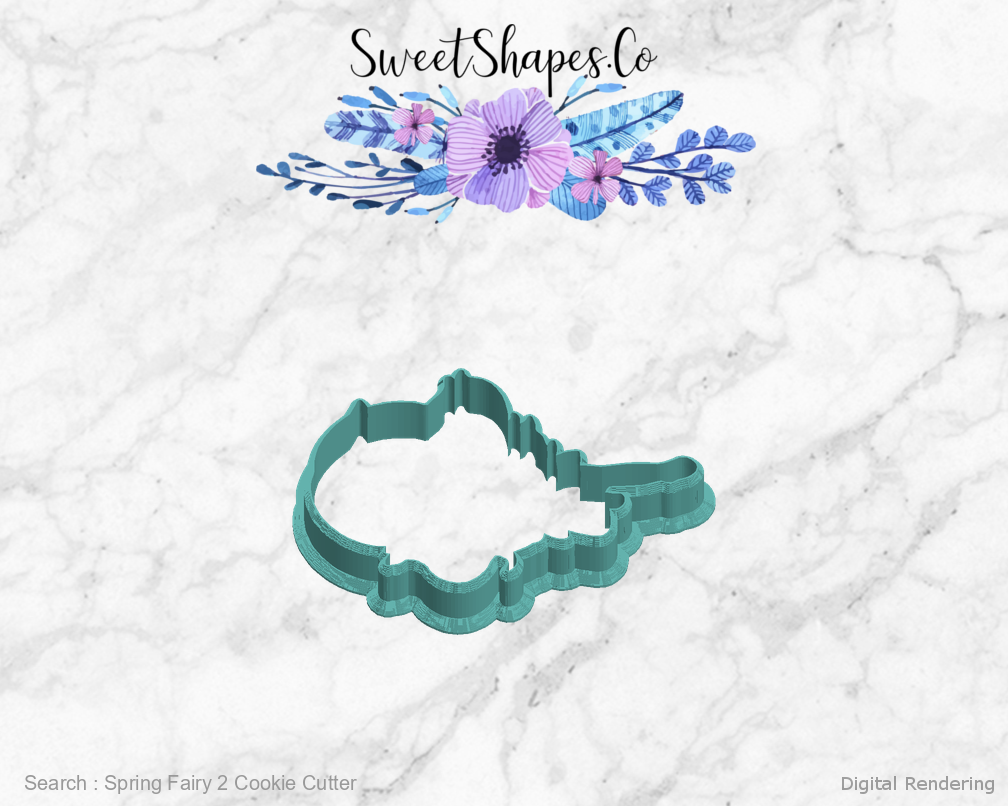 Spring Fairy 2 Cookie Cutter — left view