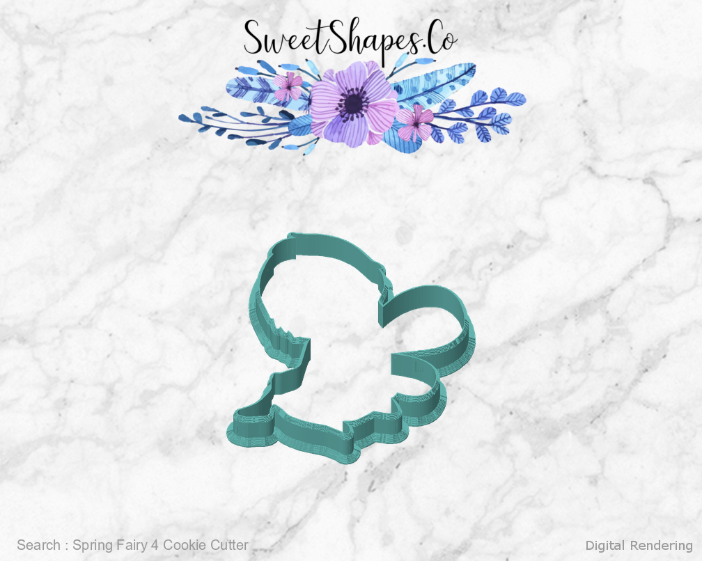 Spring Fairy 4 Cookie Cutter — front view