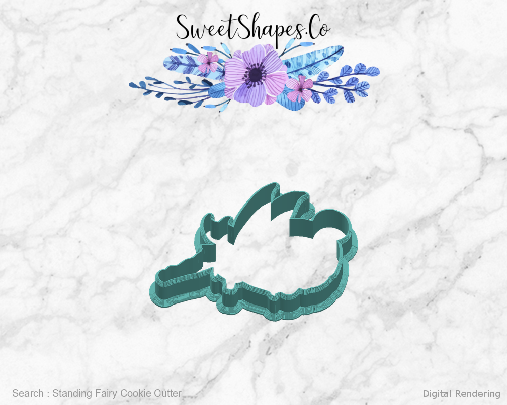 Standing Fairy Cookie Cutter — right view