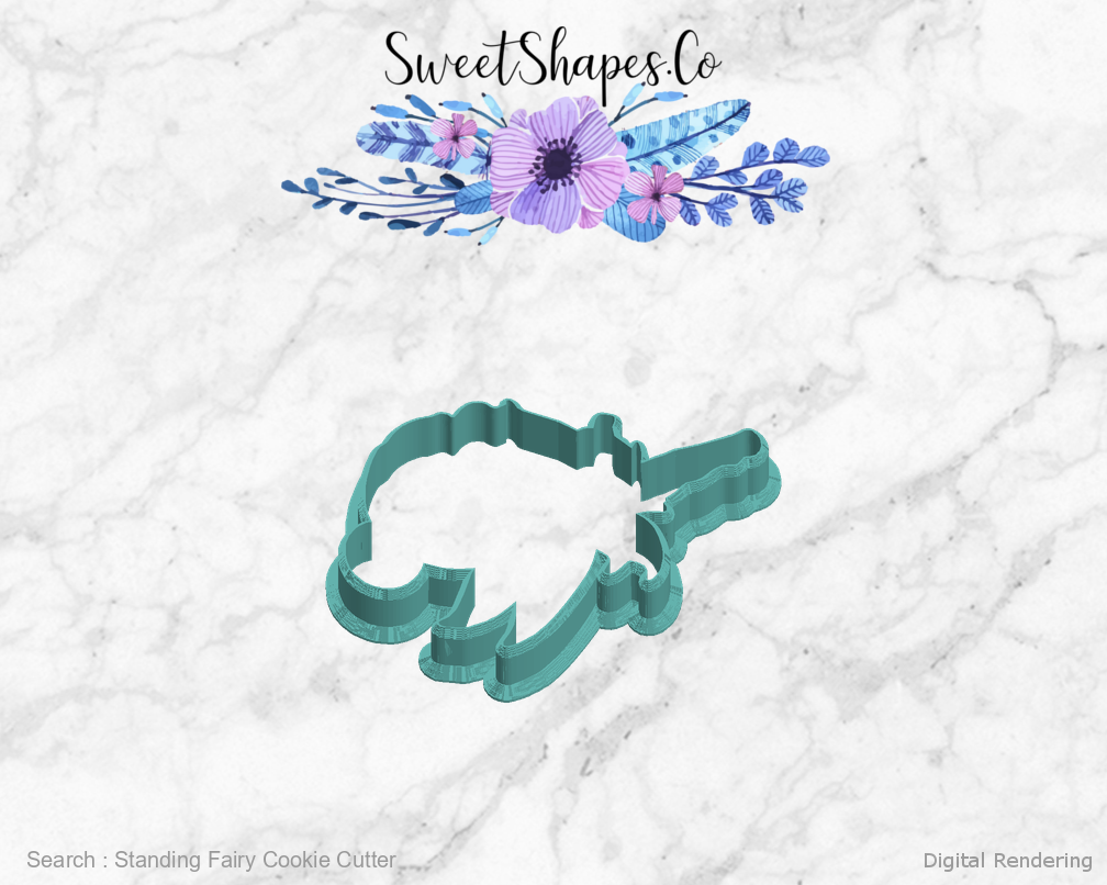 Standing Fairy Cookie Cutter — left view