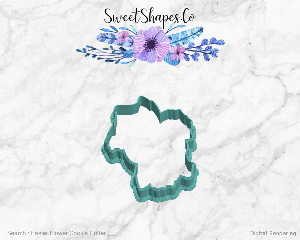 Easter Flower Cookie Cutter — left view