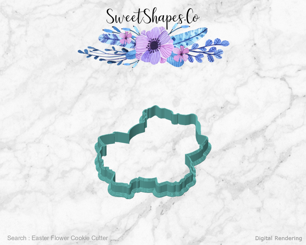 Easter Flower Cookie Cutter — front view