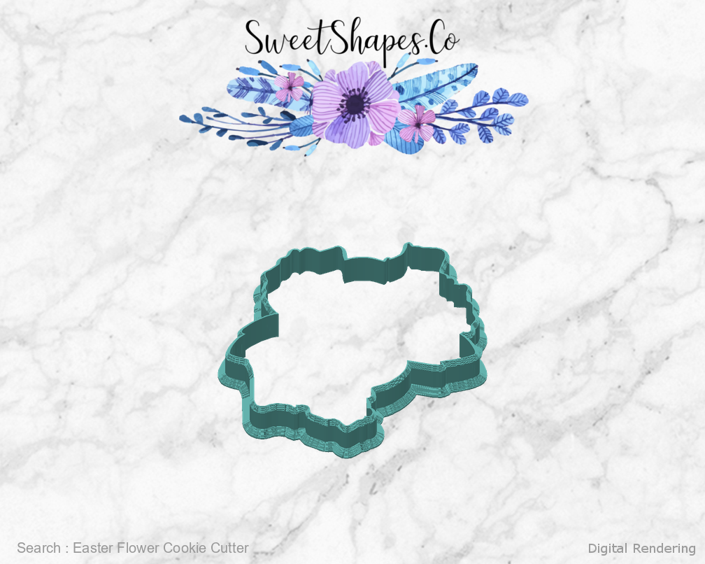 Easter Flower Cookie Cutter — back view
