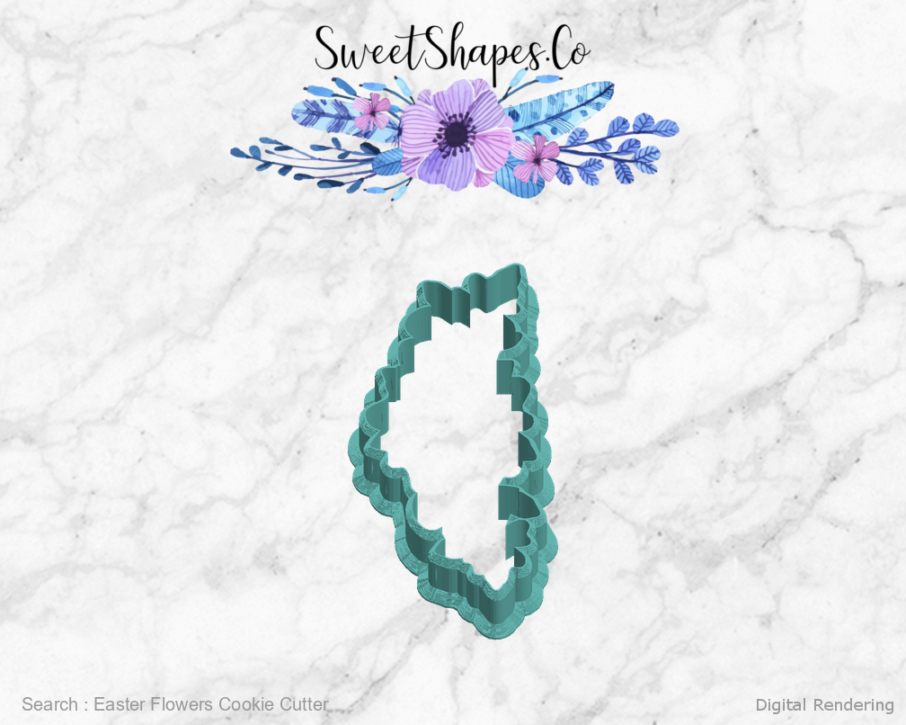 Easter Flowers Cookie Cutter — left view