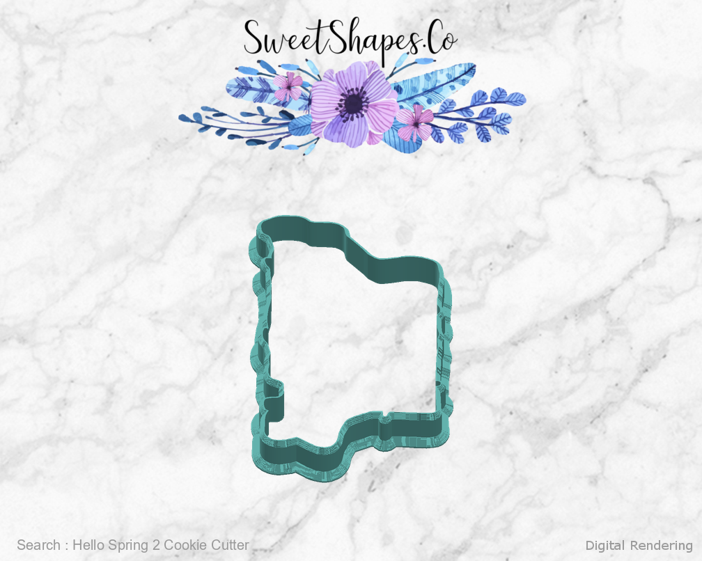 Hello Spring 2 Cookie Cutter — right view