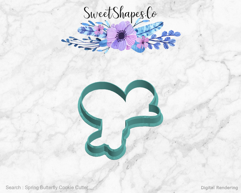Spring Butterfly Cookie Cutter — left view