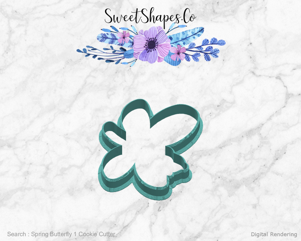 Spring Butterfly 1 Cookie Cutter — right view