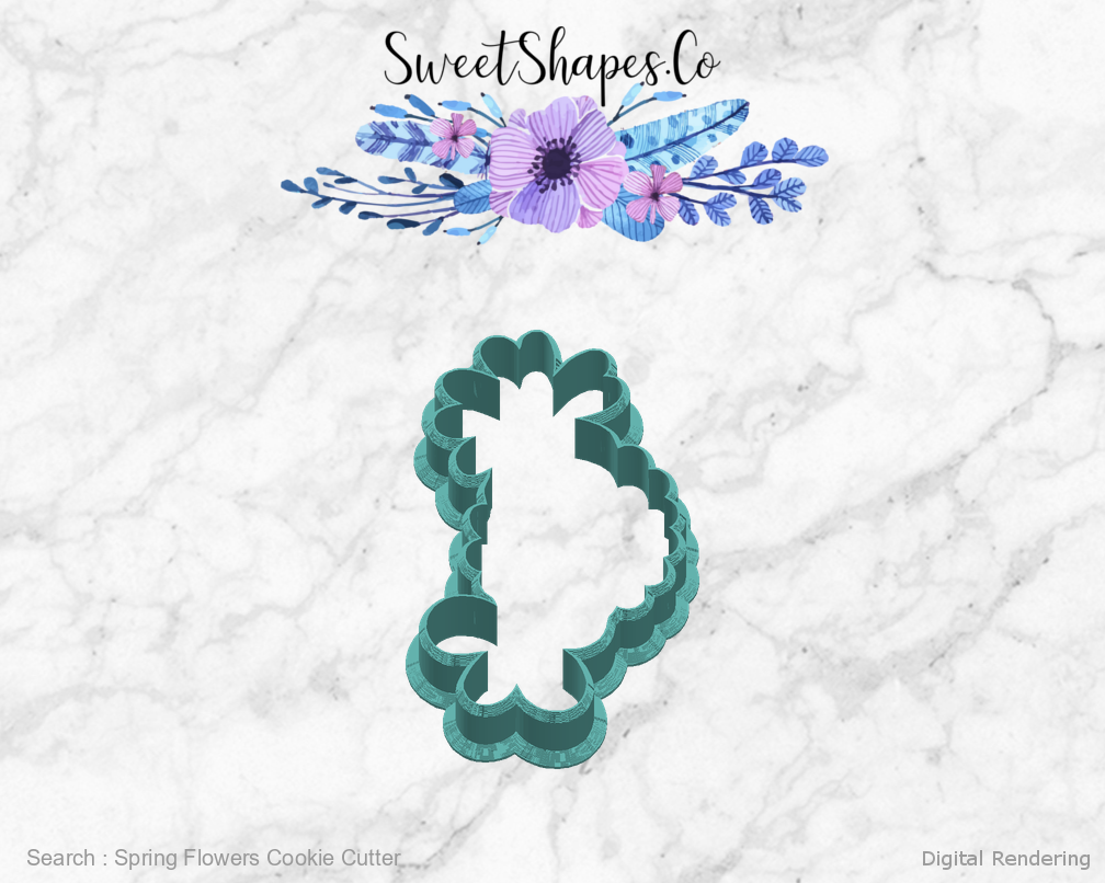 Spring Flowers Cookie Cutter — right view