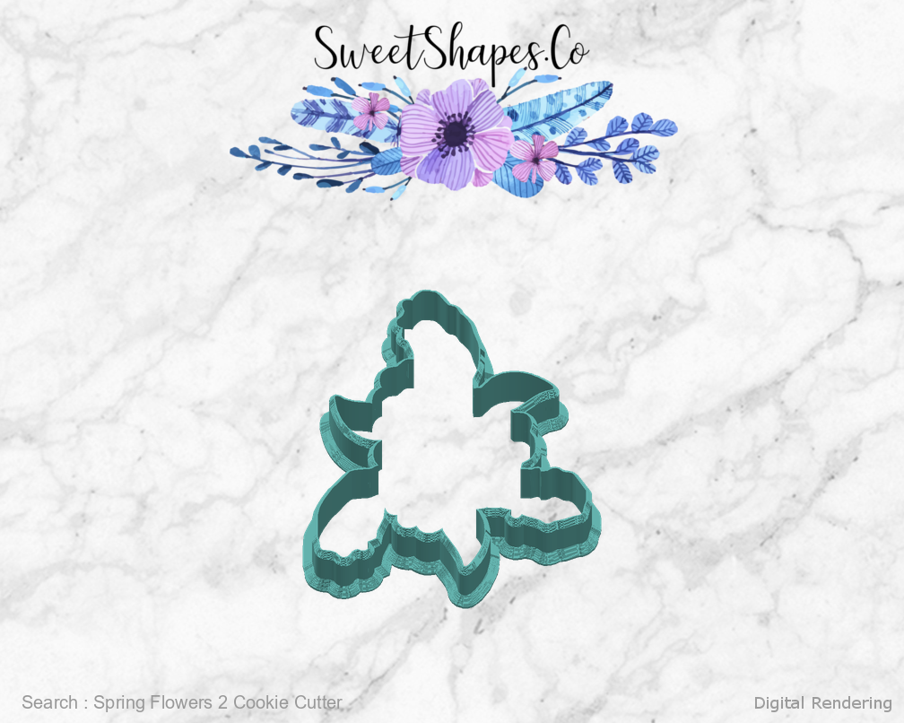 Spring Flowers 2 Cookie Cutter — right view