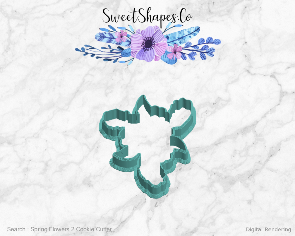 Spring Flowers 2 Cookie Cutter — left view