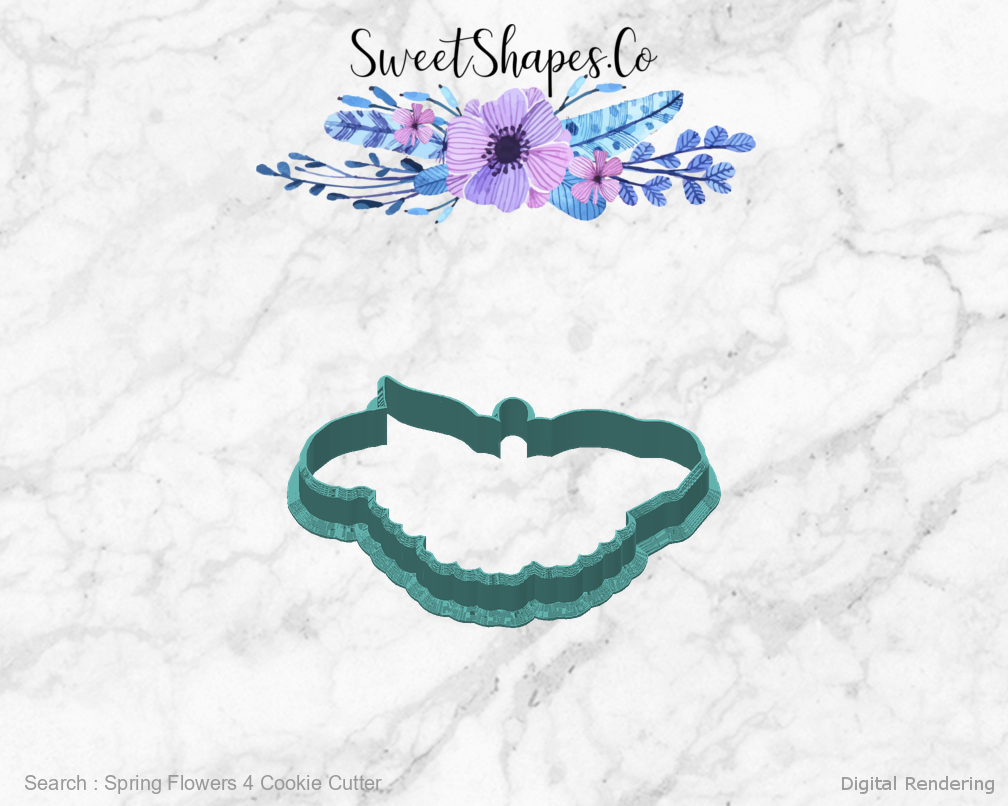 Spring Flowers 4 Cookie Cutter — back view