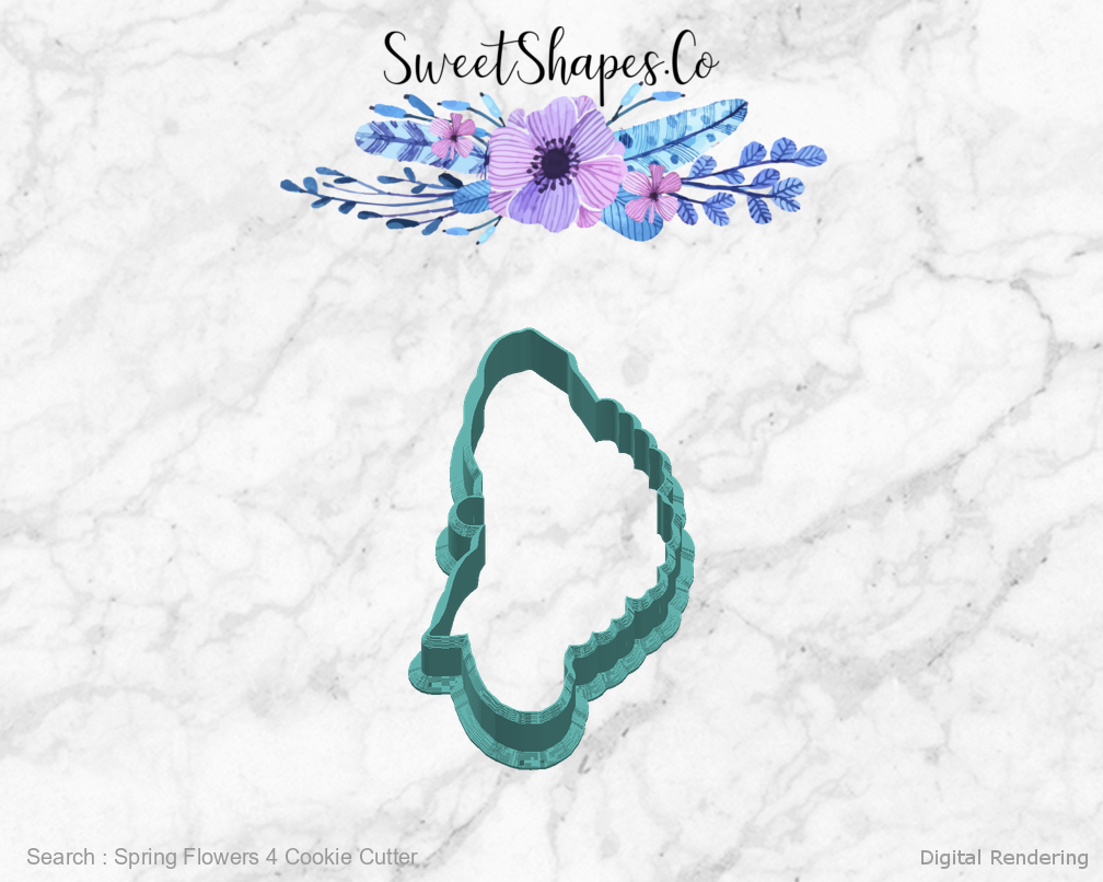 Spring Flowers 4 Cookie Cutter — right view