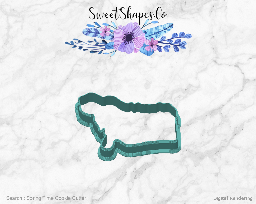 Spring Time Cookie Cutter — back view