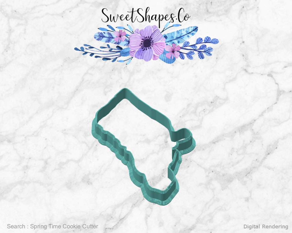Spring Time Cookie Cutter — angled front view