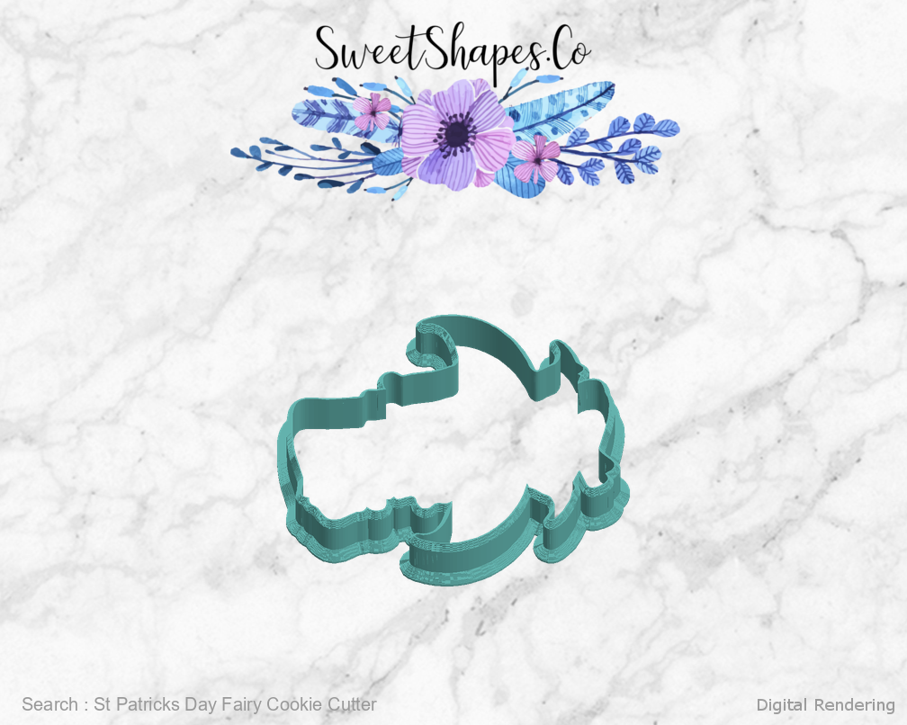 St Patricks Day Fairy Cookie Cutter — left view