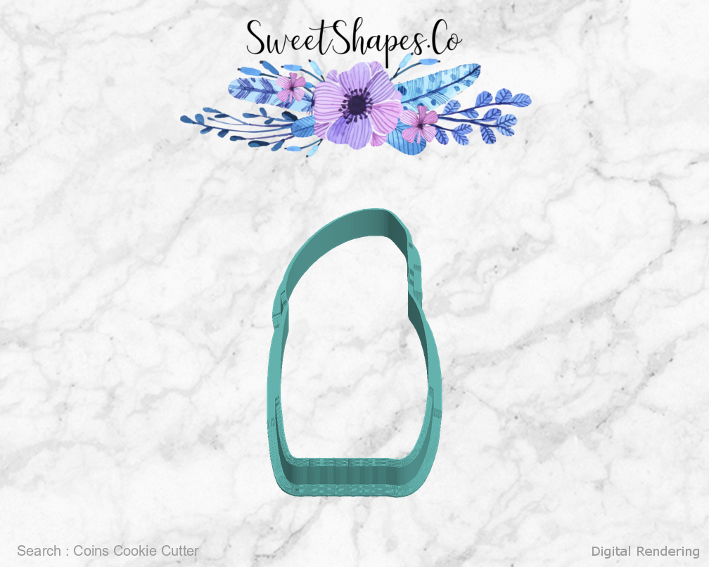 Coins Cookie Cutter — left view