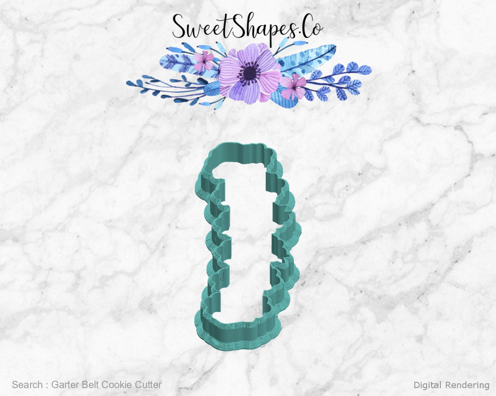Garter Belt Cookie Cutter — left view