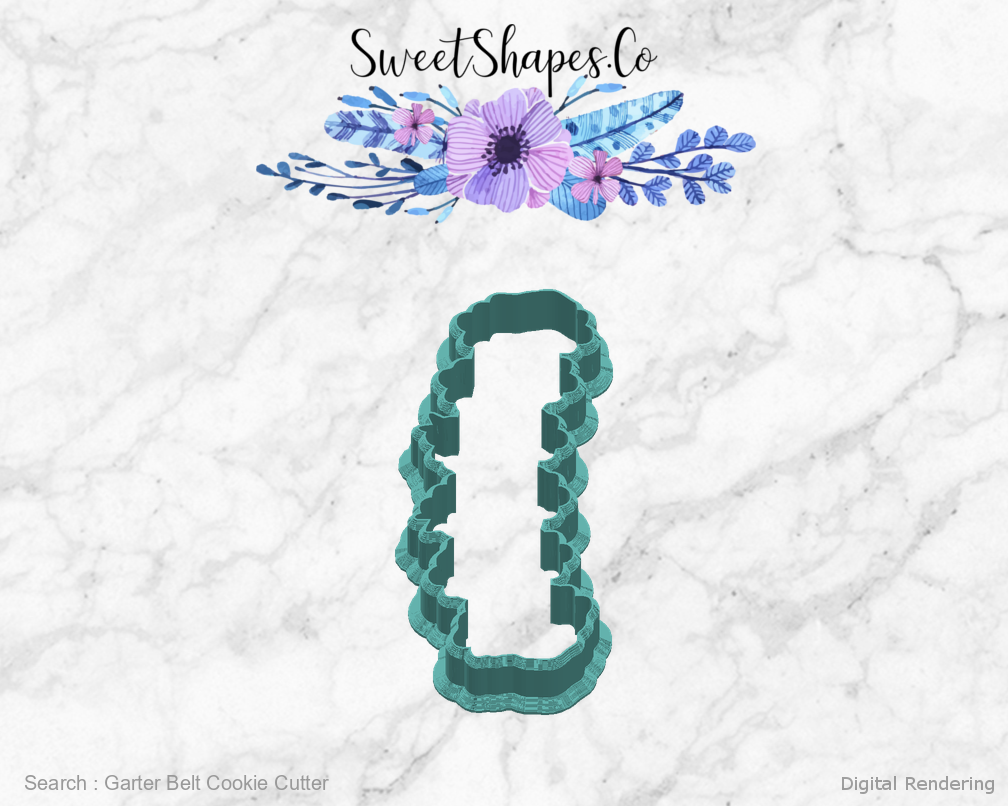 Garter Belt Cookie Cutter — right view